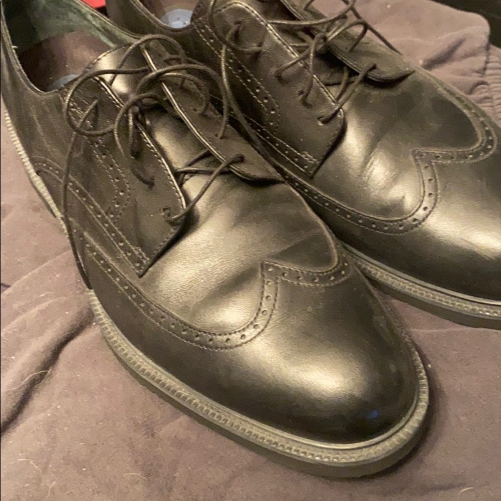 Rockport wingtip black size 12 well kept shoes